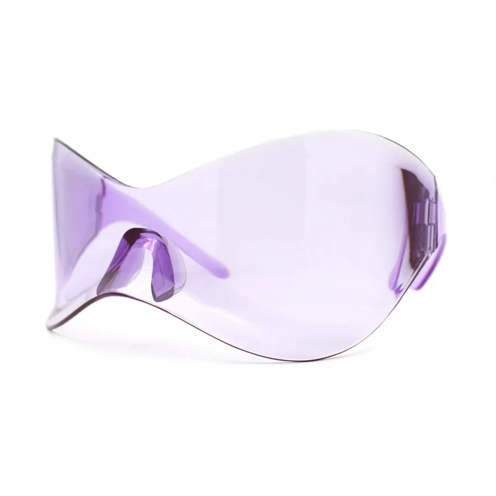 Women‎ Sunglasses Oversized XXL Futuristic Cyclops Glasses Purple Lens Fashion